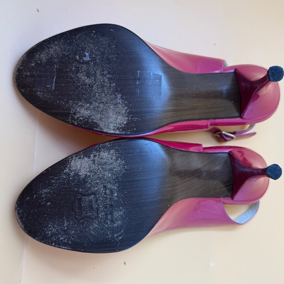 👠 Stuart Weitzman Hot Pink Patent Leather Heels – Size 8 - Picture 9 of 11
